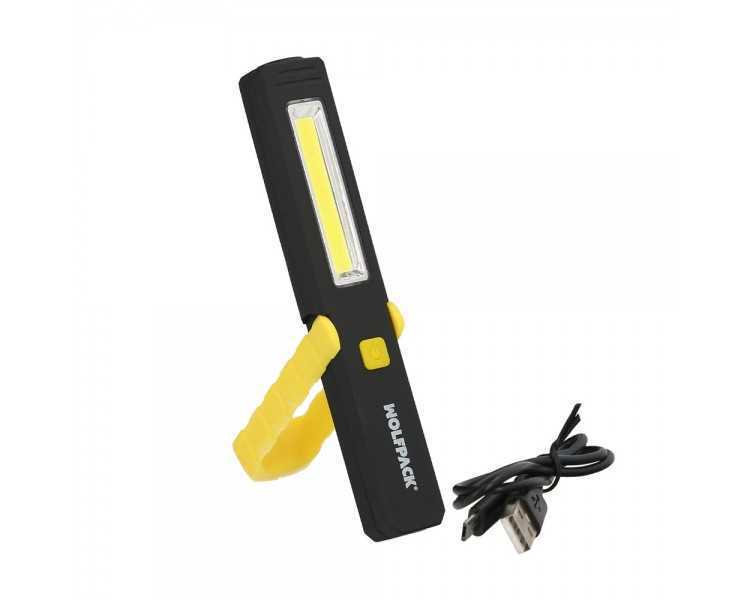 Linterna LED Multifunción Tipo Boligrafo Recargable (900 mAh) 200 Lumenes Con Iman, Gancho y Soporte Ajustable.
