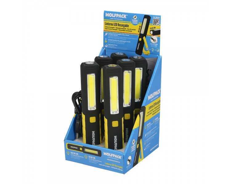 Linterna LED Multifunción Tipo Boligrafo Recargable (900 mAh) 200 Lumenes Con Iman, Gancho y Soporte Ajustable.
