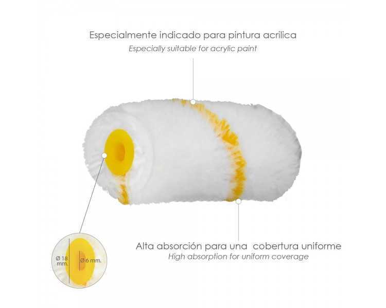 Rodillo Recambio Para Esmalte Acrilico 50 mm.  Set 10 Rodillos. Rodillo poliamida, Rodillo Pintura Acrilica