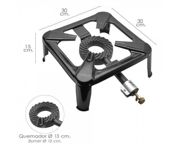 Hornillo Gas 4 Pies 30 x 30 cm. Cocina Gas, Cocina Portatil, Hornillo Paella, Paellero, Hornilla Cocina