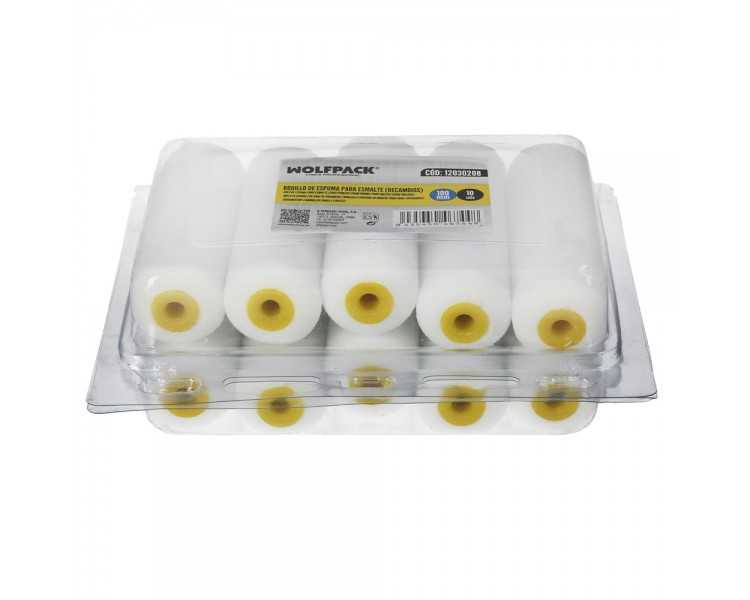 Rodillo Espuma Recambio Para Esmalte Acrilico 100 mm.  Set 10 Rodillos. Rodillo Espuma, Rodillo Pintura Acrilica