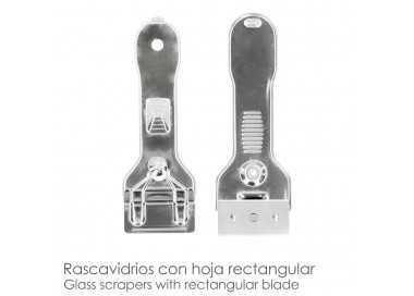 Rascavidrios Plastico Amarillo Hoja 43 mm. Rasqueta Vitroceramica, Rascador Vidrio, Rascador Vitroceramica,