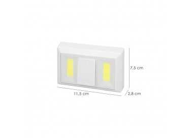 Linterna / Luces Led Para Pared / Armario A pilas (4 AAA) 250 Lumenes (Fijación Mediante Pegatina, Iman o Tornillos)