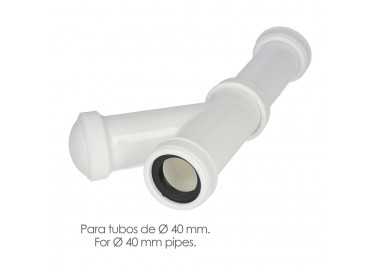 Sifon y Griega Extensible 1-1/2" Salida de Ø 40 mm. Tubo Liso