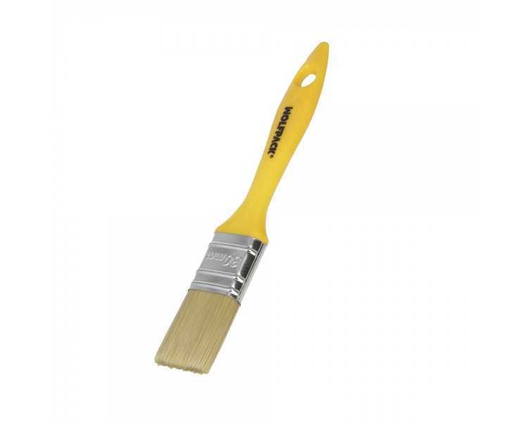 Paletina Profesional Cerda Blanca Ancho 30 mm. Cerdas Naturales Mango Plastico Ergonomico, Brocha Pintor, Pincel Pintura