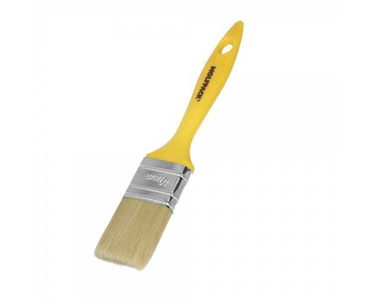 Paletina Profesional Cerda Blanca Ancho 40 mm. Cerdas Naturales Mango Plastico Ergonomico, Brocha Pintor, Pincel Pintura