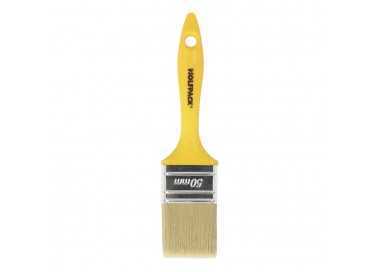 Paletina Profesional Cerda Blanca Ancho 50 mm. Cerdas Naturales Mango Plastico Ergonomico, Brocha Pintor, Pincel Pintura
