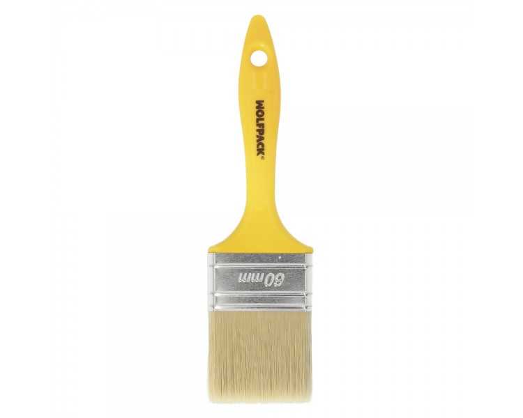 Paletina Profesional Cerda Blanca Ancho 60 mm. Cerdas Naturales Mango Plastico Ergonomico, Brocha Pintor, Pincel Pintura