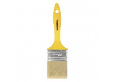 Paletina Profesional Cerda Blanca Ancho 60 mm. Cerdas Naturales Mango Plastico Ergonomico, Brocha Pintor, Pincel Pintura
