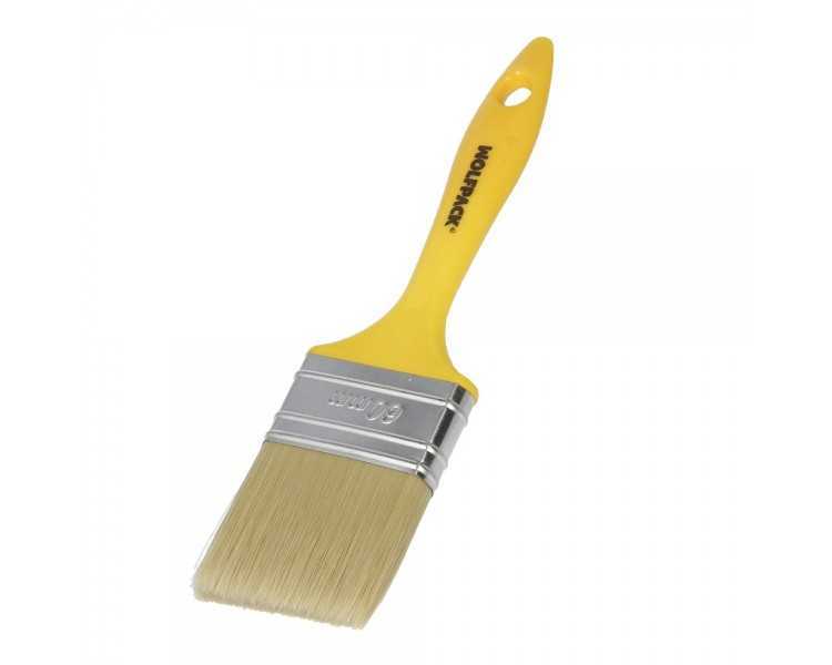 Paletina Profesional Cerda Blanca Ancho 60 mm. Cerdas Naturales Mango Plastico Ergonomico, Brocha Pintor, Pincel Pintura