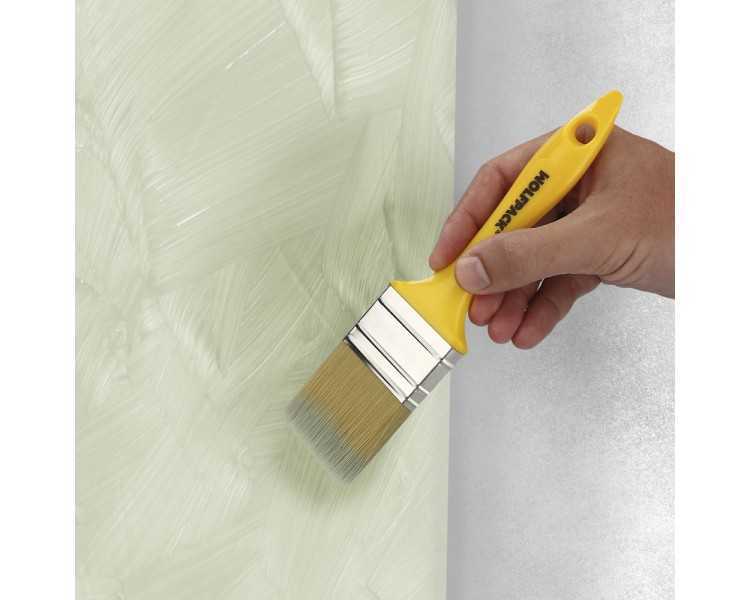 Paletina Profesional Cerda Blanca Ancho 60 mm. Cerdas Naturales Mango Plastico Ergonomico, Brocha Pintor, Pincel Pintura