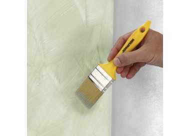 Paletina Profesional Cerda Blanca Ancho 60 mm. Cerdas Naturales Mango Plastico Ergonomico, Brocha Pintor, Pincel Pintura
