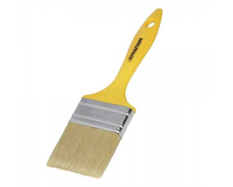 Paletina Profesional Cerda Blanca Ancho 70 mm. Cerdas Naturales Mango Plastico Ergonomico, Brocha Pintor, Pincel Pintura