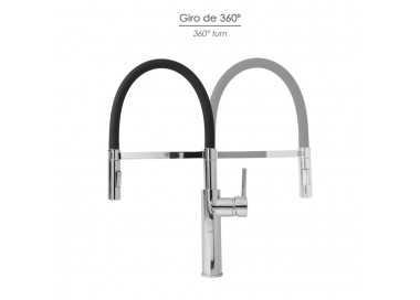 Monomando Fregadero Flexible Con Soporte Grifo Flexible Chorro Aireado, Chorro Rociado. Grifo Cocina, Grifo Alto,Grifo Fregadero
