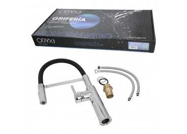 Monomando Fregadero Flexible Con Soporte Grifo Flexible Chorro Aireado, Chorro Rociado. Grifo Cocina, Grifo Alto,Grifo Fregadero