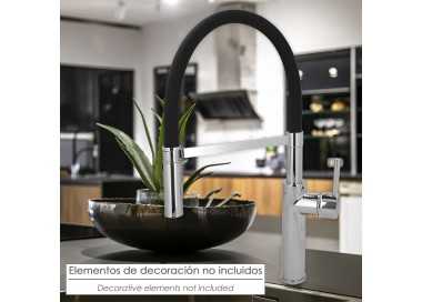 Monomando Fregadero Flexible Con Soporte Grifo Flexible Chorro Aireado, Chorro Rociado. Grifo Cocina, Grifo Alto,Grifo Fregadero