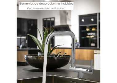 Monomando Fregadero Caño Alto Abatible. Grifo 360º. Chorro Aireado, Grifo Cocina, Grifo Alto, Grifo Fregadero