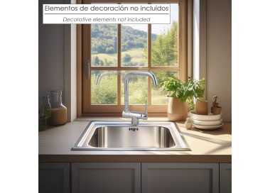 Monomando Fregadero Caño Alto Abatible. Grifo 360º. Chorro Aireado, Grifo Cocina, Grifo Alto, Grifo Fregadero