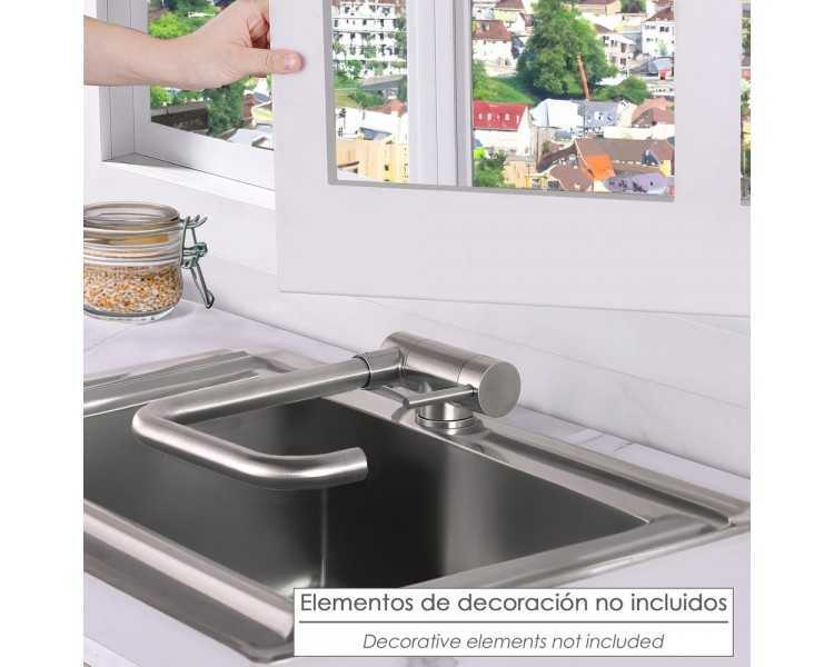 Monomando Fregadero Caño Alto Abatible. Grifo 360º. Chorro Aireado, Grifo Cocina, Grifo Alto, Grifo Fregadero