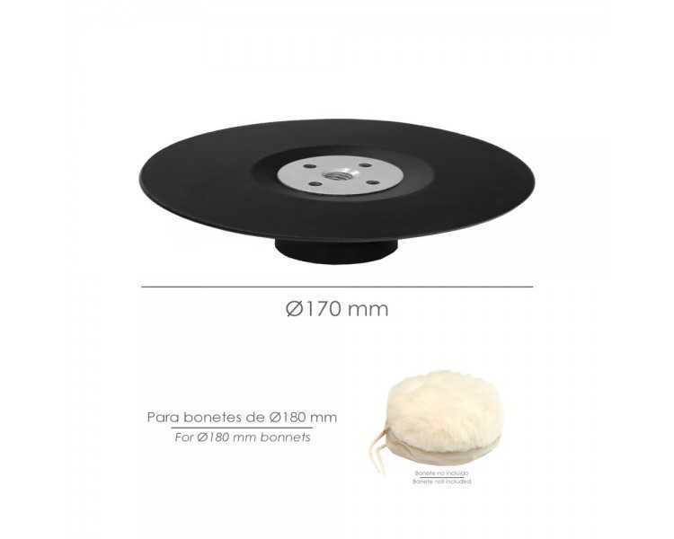 Plato Amoladora Nylon Ø 178 mm. Con Rosca M14. Disco Plástico Para Bonete
