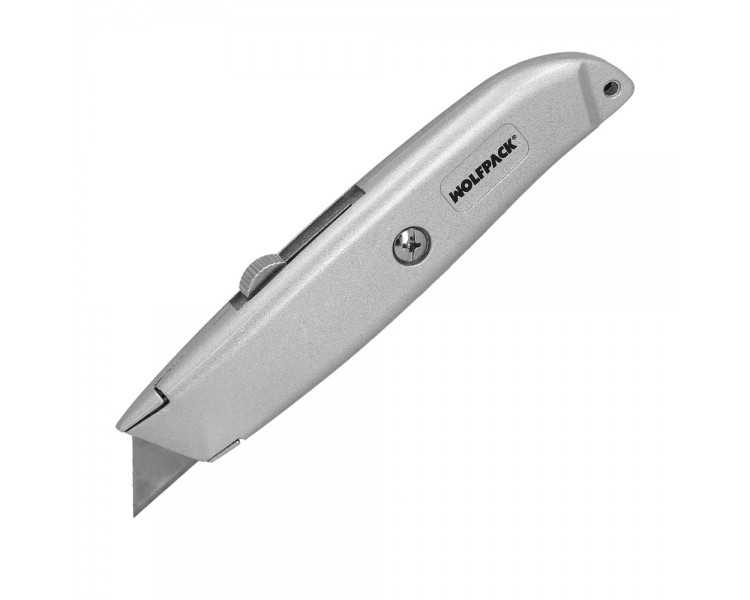 Cutter Hoja Trapezoidal Retráctil Acero Sk5