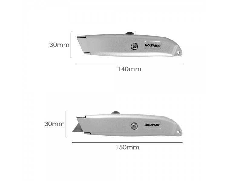 Cutter Hoja Trapezoidal Retráctil Acero Sk5
