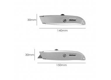 Cutter Hoja Trapezoidal Retráctil Acero Sk5