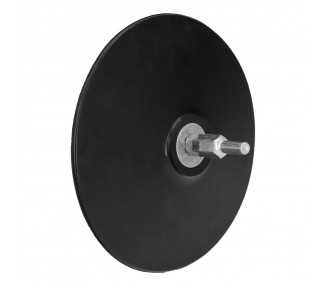 Plato Taladro Nylon Ø 125 mm. Con Espiga Ø 6 mm. Disco Plástico Para Bonete