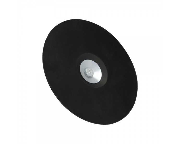 Plato Taladro Nylon Ø 125 mm. Con Espiga Ø 6 mm. Disco Plástico Para Bonete