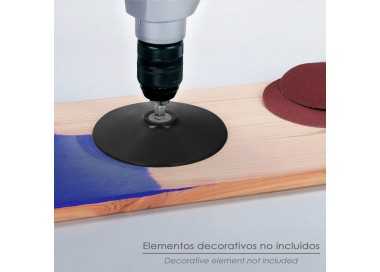 Plato Taladro Nylon Ø 125 mm. Con Espiga Ø 6 mm. Disco Plástico Para Bonete