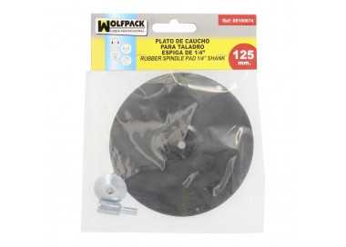 Plato Taladro Nylon Ø 125 mm. Con Espiga Ø 6 mm. Disco Plástico Para Bonete