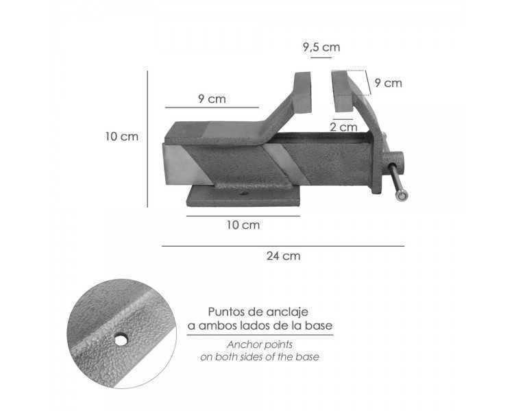 Tornillo Banco Acero 150 mm. Banco De Mesa, Tornillo Sujeción, Abrazadera De Banco