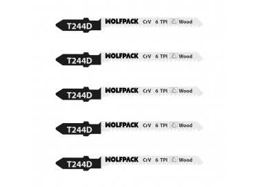 Hojas Sierra Calar Para Madera Corte Grueso 5 Piezas. Hoja Cromo Vanadio 58. Vastago T Universal