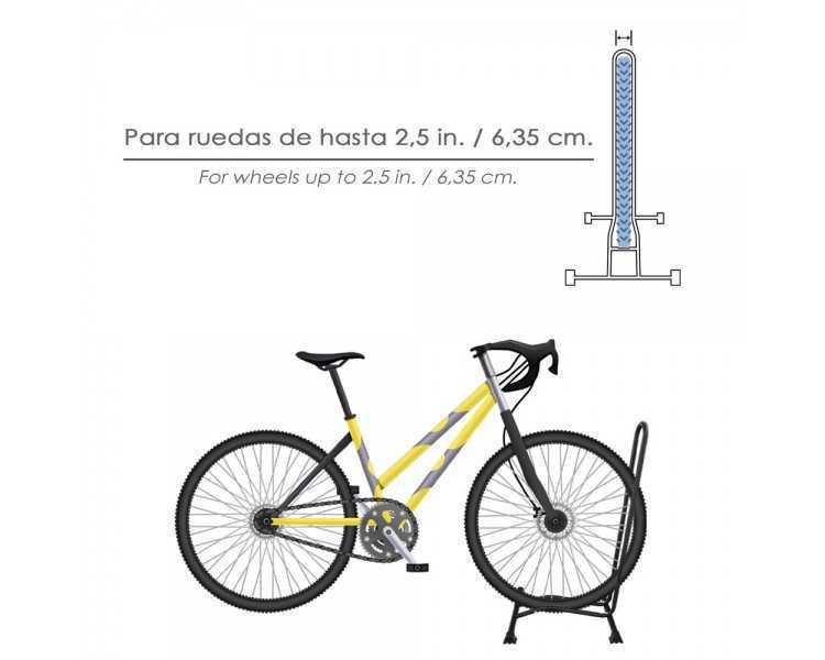 Soporte Para Bicicletas De Suelo, Ancho Rueda 6,5 cm. tacos Antideslizantes, Caballete Bicicleta, Soporte Suelo Bici