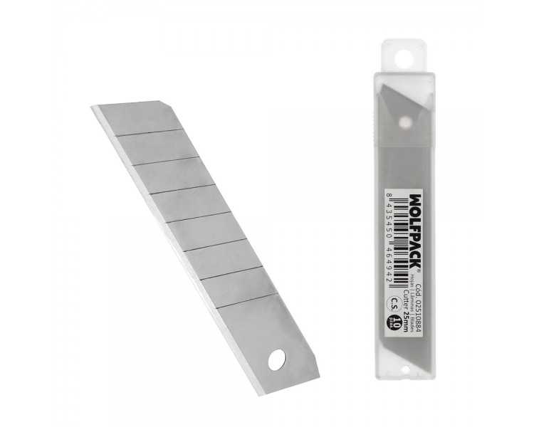 Hoja Cutter 18 mm. (Estuche 10 Piezas) Acero al Carbono.