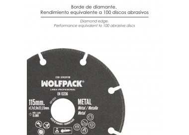 Disco Corte Metales Universal  Ø 115 x 1,7 mm. Filo de Diamante Disco Corte Acero, Chapa, Hierro, Aluminio