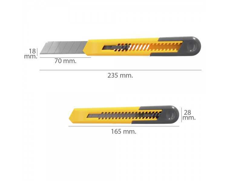 Cutter Profesional Hoja Acero Al Carbono 18 mm. Cuter Manualiadades, Cutters Trabajo,