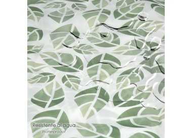 Cortina Ducha Hojas Verdes 180x200 cm. Impermeable