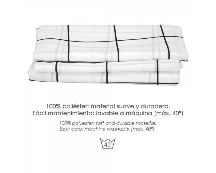 Cortina Ducha Cuadros 180x200 cm. Impermeable