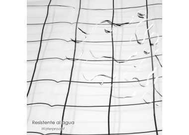 Cortina Ducha Cuadros 180x200 cm. Impermeable