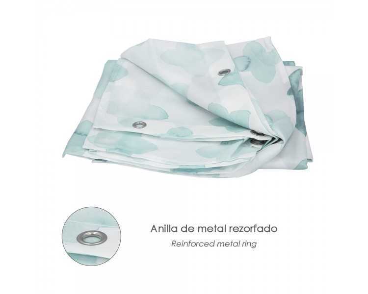 Cortina Ducha Geometrica Azul 180x200 cm. Impermeable