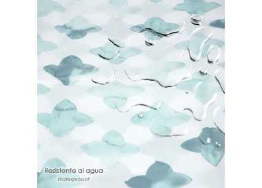 Cortina Ducha Geometrica Azul 180x200 cm. Impermeable