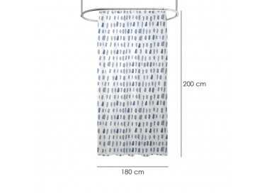 Cortina Ducha Matrix Azul 180x200 cm. Impermeable