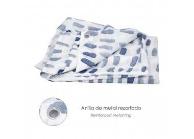 Cortina Ducha Matrix Azul 180x200 cm. Impermeable