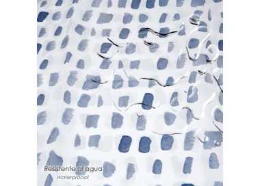 Cortina Ducha Matrix Azul 180x200 cm. Impermeable