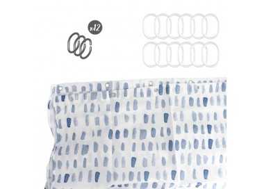 Cortina Ducha Matrix Azul 180x200 cm. Impermeable