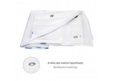 Cortina Ducha Rayas Azules 180x200 cm. Impermeable