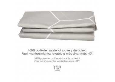 Cortina Ducha Formas Geometricas Beige 180x200 cm. Impermeable