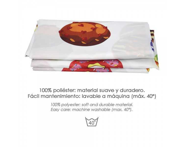 Cortina Ducha Donuts 180x200 cm. Impermeable