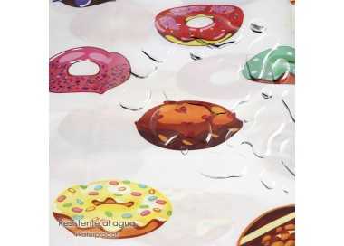 Cortina Ducha Donuts 180x200 cm. Impermeable